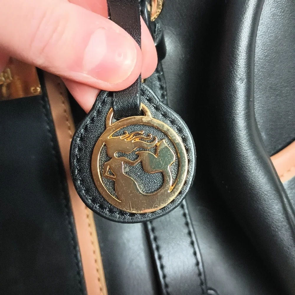 Spartina 449 daufuskie island Black Hollecker Satchel Purse Nubuck Leather